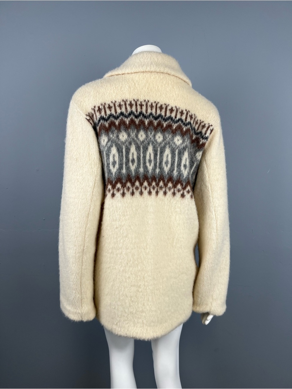 Caldwell TipTop Pure Virgin Wool Zip-Front Cozy Jacket MADE IN CANADA - Picture 3 of 6